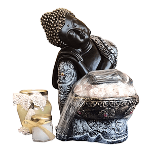 Lámpara de Sal Buda 25x14cm