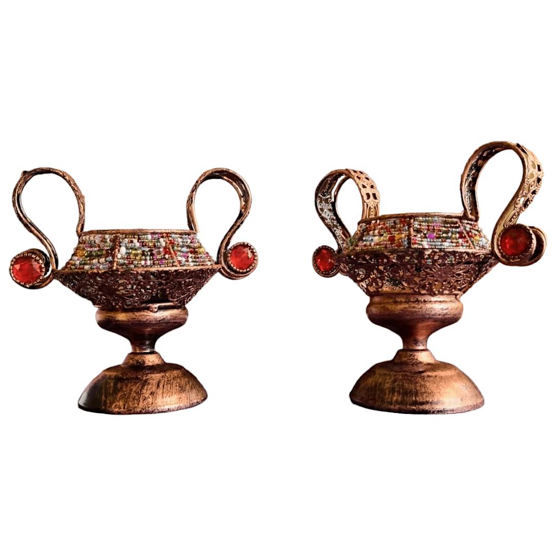 Copón Porta Vela Dos Manijas